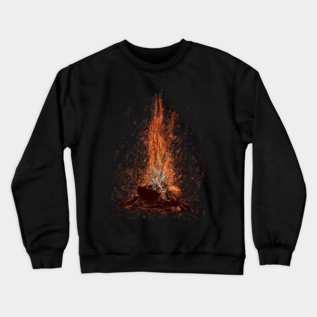 Bonfire of Souls Crewneck Sweatshirt by mjtillustration